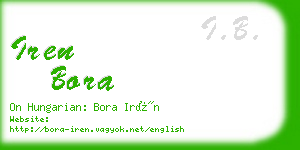 iren bora business card